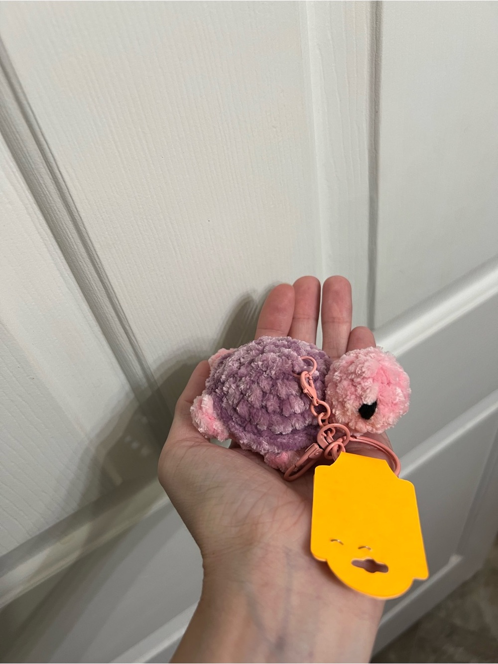 Little Crocheted Turtle Keychain - Picture 4 of 6